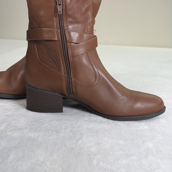 NWOT Naturalizer Denny Over-The-Knee Womens 9.5M Brown Leather Boot Bnfts Chrty - Picture 3 of 16